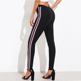 Side Striped Skinny Pants