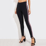 Side Striped Skinny Pants