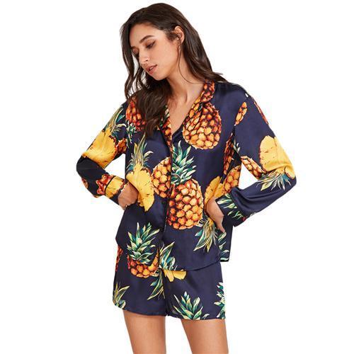 "Pineapple" Long Sleeve Pajamas
