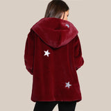 "Star" Fur Hoodie Coat