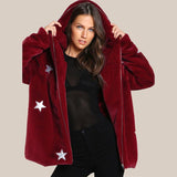 "Star" Fur Hoodie Coat