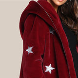 "Star" Fur Hoodie Coat