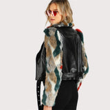 Fur Sleeved Biker Jacket