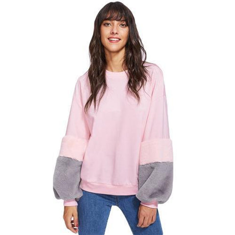 Pink Drop Shoulder Sweatshirt