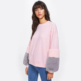 Pink Drop Shoulder Sweatshirt