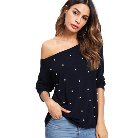 Black Pearl Off The Shoulder Shirt