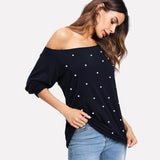 Black Pearl Off The Shoulder Shirt