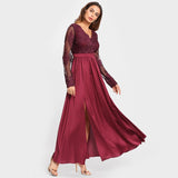 Burgundy Party Dress
